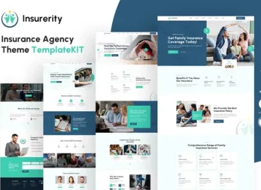 قالب المنتوری املاک - Insurance Agency Elementor Template Kit