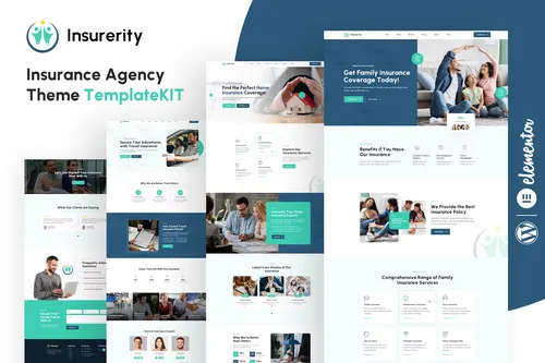 قالب المنتوری املاک - Insurance Agency Elementor Template Kit